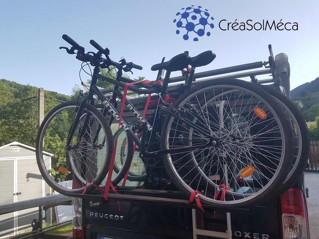 170 - porte vélo sur mesures pour fourgon. porte vélo sur mesures pour fourgon.