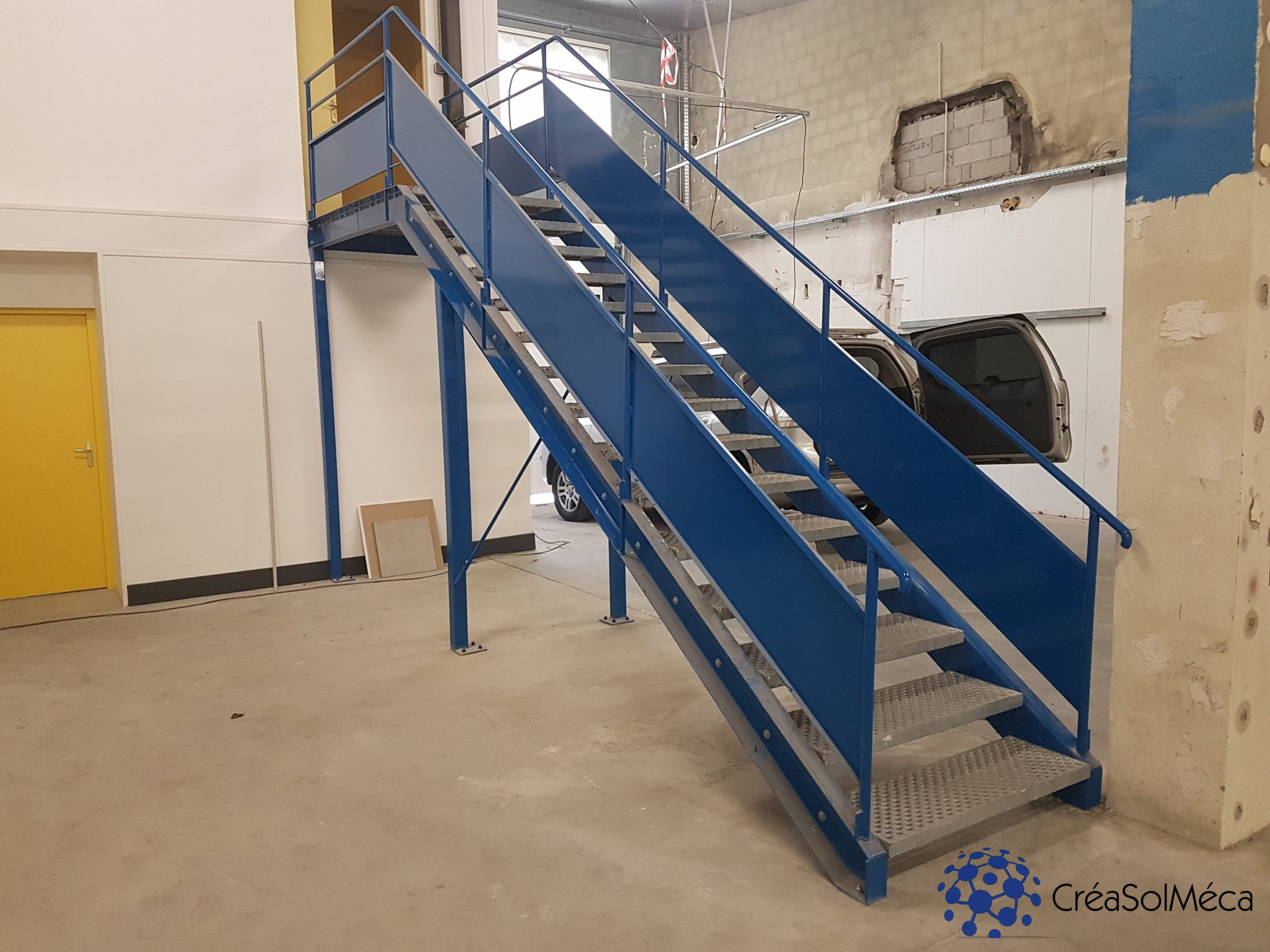 Réalisation d'un escalier industriel sur mesures