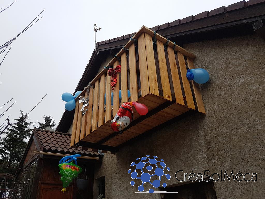 balcon bois / métal