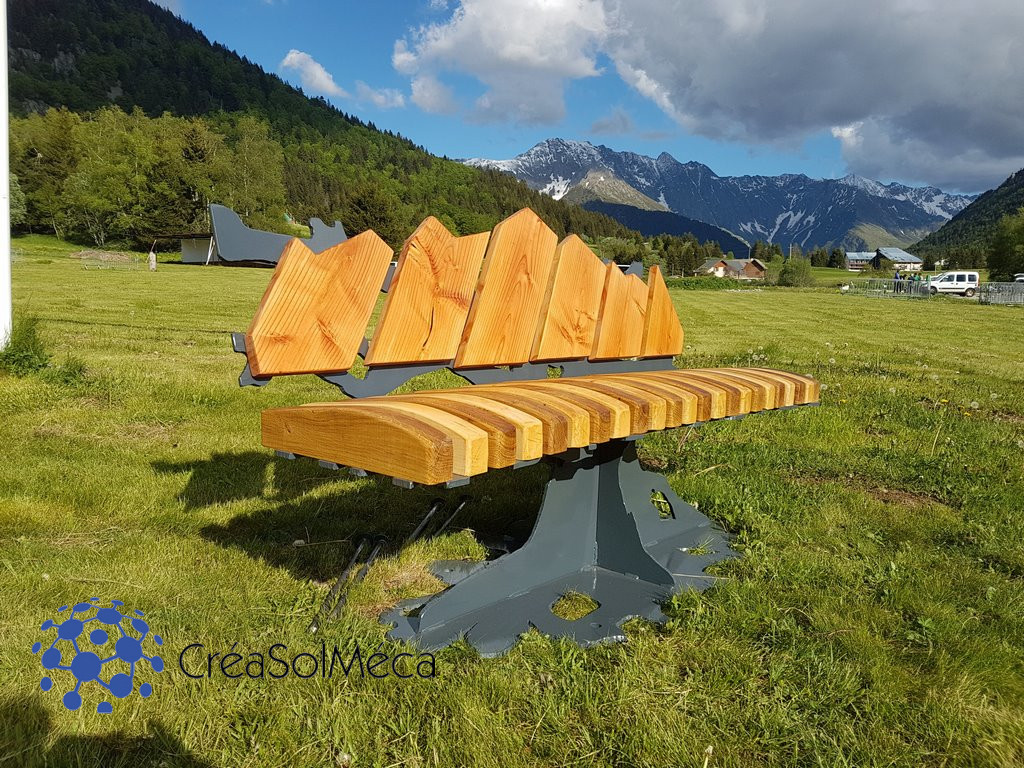249 - Conception et réalisation d'un banc bois / acier